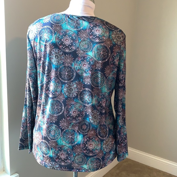 MISSLOOK Blue Celestial Long Sleeve Tee 2XL - Picture 2 of 5